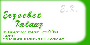 erzsebet kalauz business card